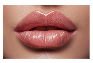 Lips shown after Botox injection.